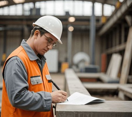 Ingeniero firmando proyecto con atribuciones profesionales